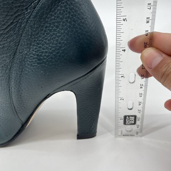 Stuart Weitzman Charlie Leather Knee-High Heeled Boots Women's 6.5 Green EUC - Picture 5 of 15